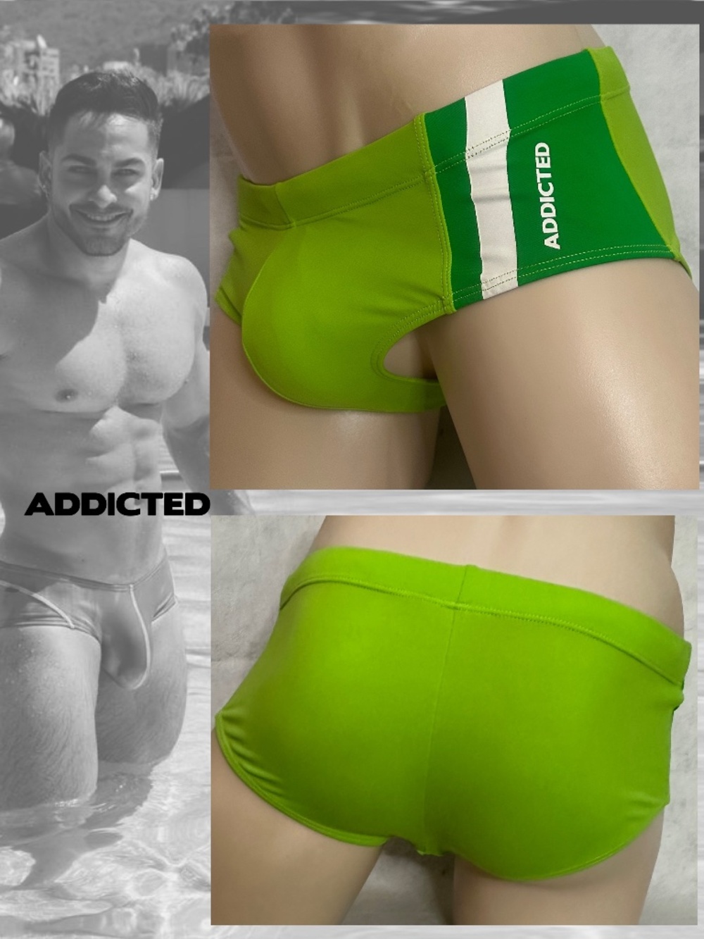 Addicted Pack Up Swimsuit Medium runs small 30-32" waist Gently worn Nylon